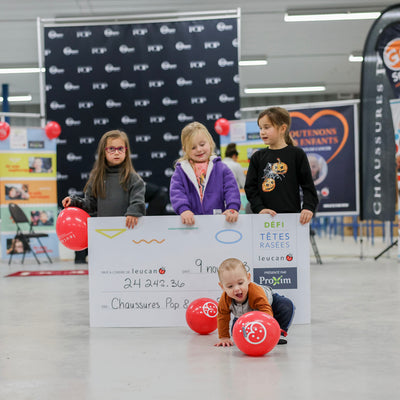 $113,748.36 donated to Leucan by Chaussures Pop stores in three years