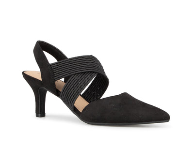 Escarpins J.RENEE Orsay Alameda - Talons Aiguilles Noirs Brillants, Pointure 6.5, Presque Neufs