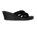Sandales noires Skechers pour femmes - Rumblers young
